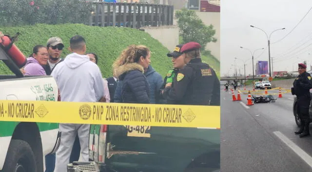 Familiares de suboficial en el lugar del accidente.