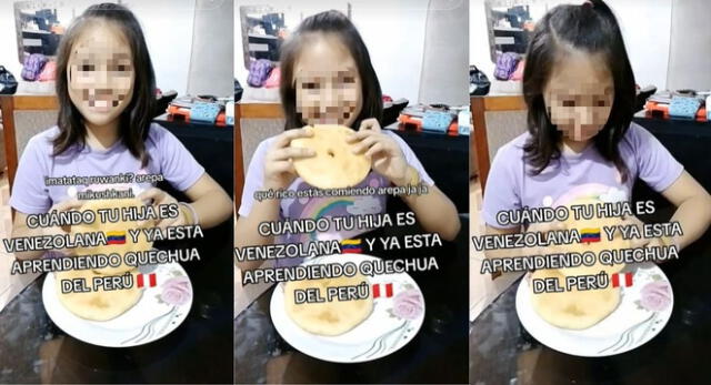 La niña venezolana dejó en 'shock' a miles de usuarios peruanos en TikTok al hablar quechua.