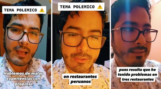 ¿Qué dijo el peruano sobre su experiencia con las propinas en restaurantes peruanos?