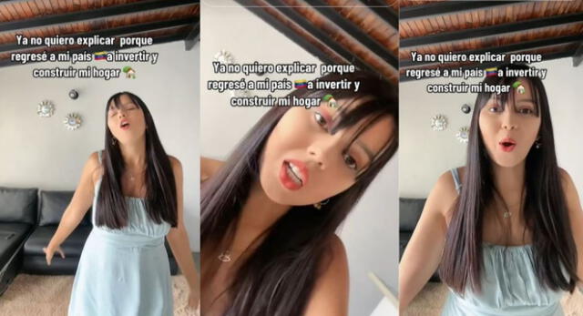 La joven venezolana reveló que está feliz de estar en su país tras salir del Perú y es viral en TikTok.