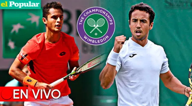 Juan Pablo Varillas y Hugo Dellien vs. Romain Arneodo y Tristan Samuel Weissborn en Wimbledon 2023.
