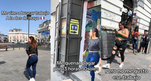 La joven venezolana salió a buscar trabajo en 2 de Mayo y es viral en TikTok.