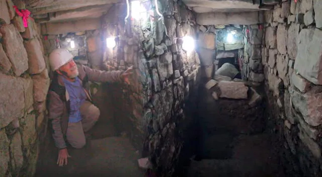 Descubren ingreso a galería subterranea del monumento arqueológico Chavín de Huántar.