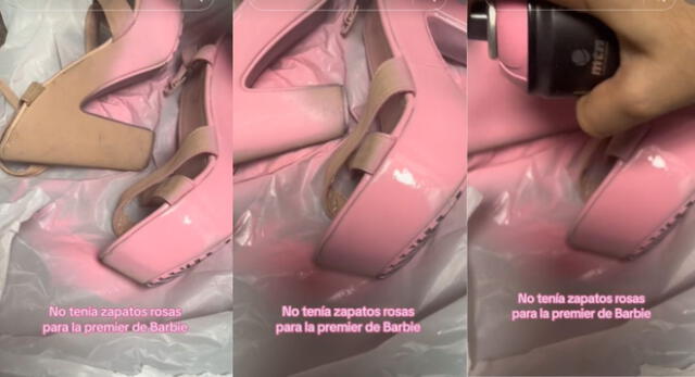 La joven aprovechó sus tacos color nude e hizo lo impensado para ir al estreno de Barbie y es viral en TikTok.