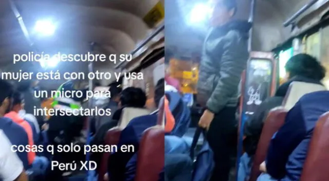 El usuario captó el insólito momento en el transporte público.