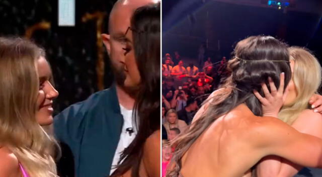 Amber O’Donnell y Whitney Johns se dieron un beso en la previa de la pelea.