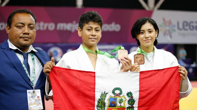 Los medallistas peruanos.