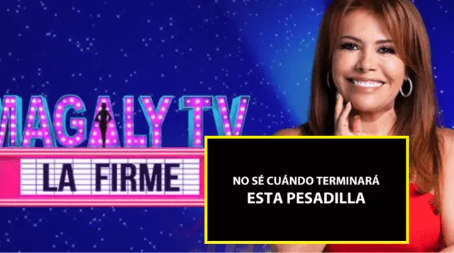 "Magaly TV La Firme" lanza promo de mujer llorando.