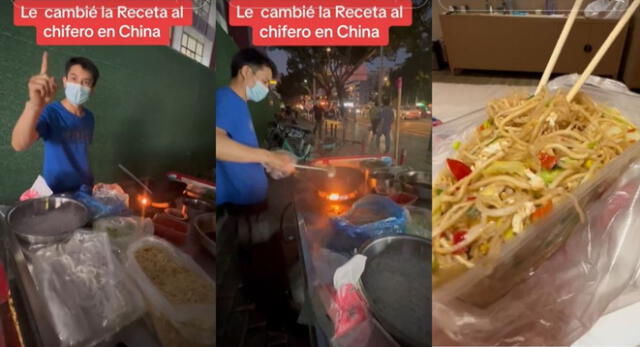 Peruano en China enseña a preparar tallarín saltado en la calle y es viral en TikTok.