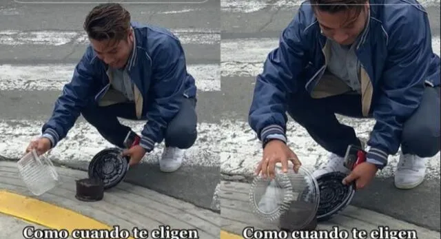 Joven botó la torta de cumpleaños en plena vereda y escena es viral en TikTok.