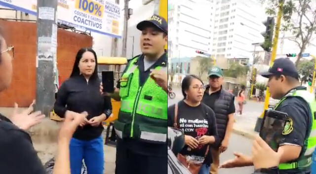 La congresista fue intervenida cuando se dirigía a la marcha