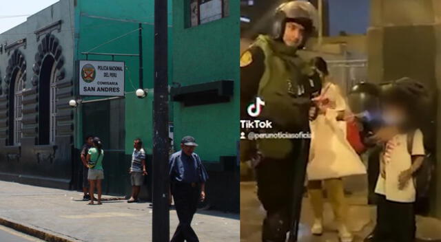 Policía del Centro de Lima ayuda a niño que se perdió durante la Tercera Toma de Lima.