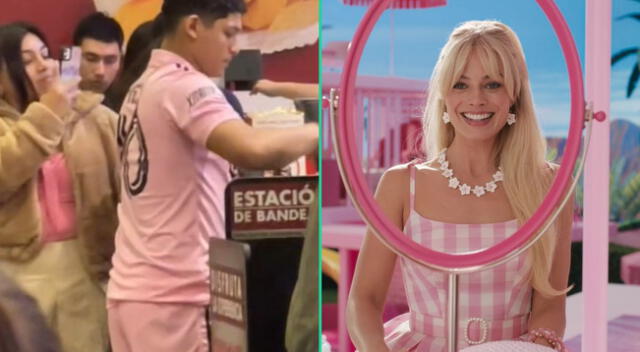 El joven asisitió al estreno de 'Barbie' usando el uniforme de Inter de Miami. La escena fue viral en TikTok.