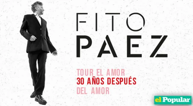 El cantante argentino Fito Paez llega al Perú para deleitar a todos sus fanáticos.