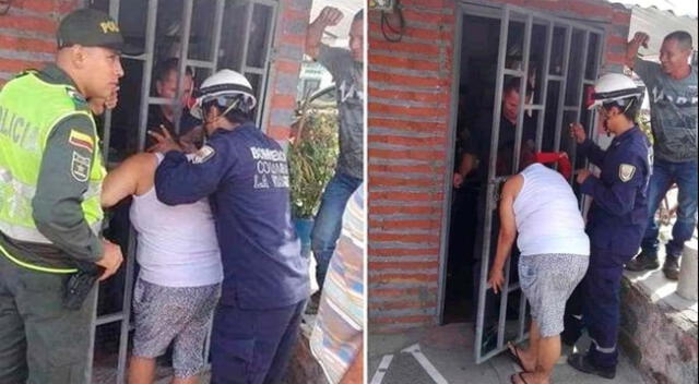 ¡Por chismosa! Una mujer colombiana quedó atorada en las rejas de su casa tras escuchar una discusión ajeam