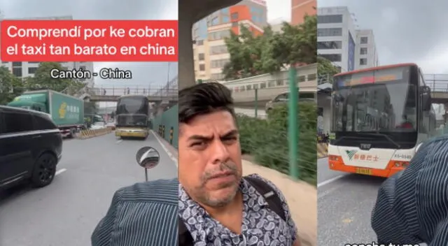 El compatriota abordó la motaxi en la ciudad china de Cantón.