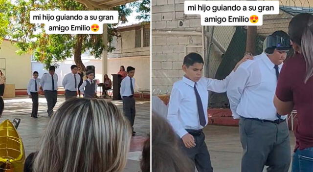 Un niño mexicano se volvió viral al tener un gran gesto con su amigo invidente