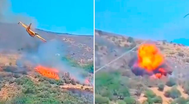 Se estrelló un avión que luchaba contra incendio en la isla griega de Eubea