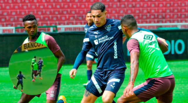 Paolo Guerrero anotó su primer gol vistiendo la camiseta del LDU de Quito.