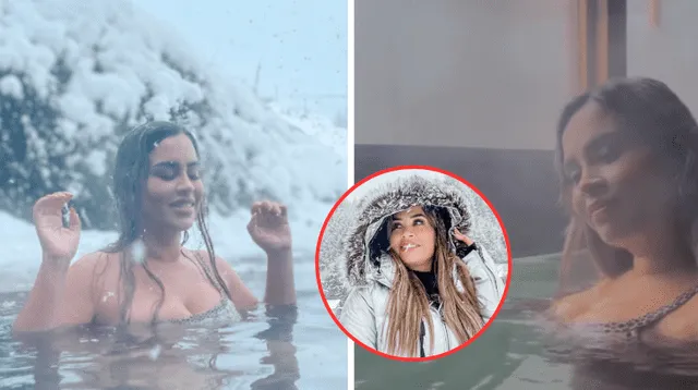 Ethel Pozo presume su viaje a Bariloche nadando en piscina mientras nieva: "Amé la sensación"