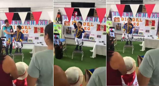 El niño impactó en TikTok con discurso de Don José de San Martín frente a todos en su salón.