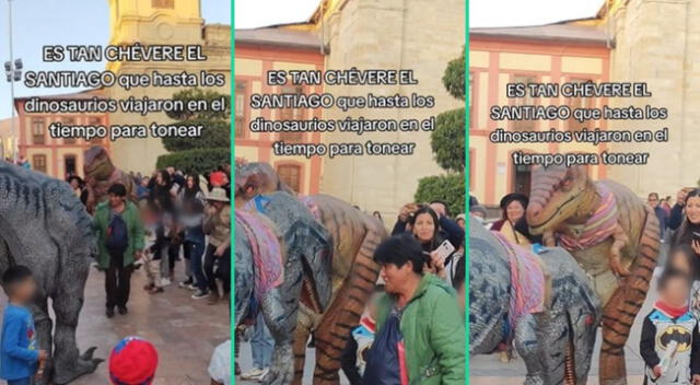 Los dinosaurios sorprendieron a los pobladores de Huancayo y fue viral en TikTok.