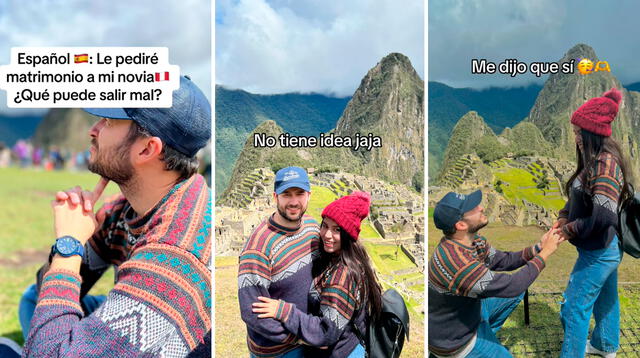 Al final, obtuvo un "sí" como respuesta y sellaron su amor en Machu Picchu.