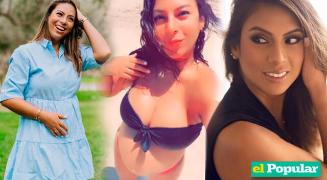 Rosa Fuentes se luce en playa con sensual bikini y deja ver su pancita a pocas semanas de dar a luz.