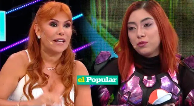 Magaly Medina sorprendida con Robotina.