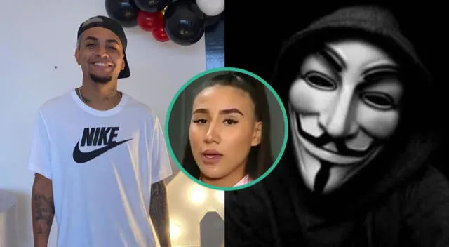 Youna adelanta Halloween y se disfraza de Anonymus para responder a Samahara Lobatón.