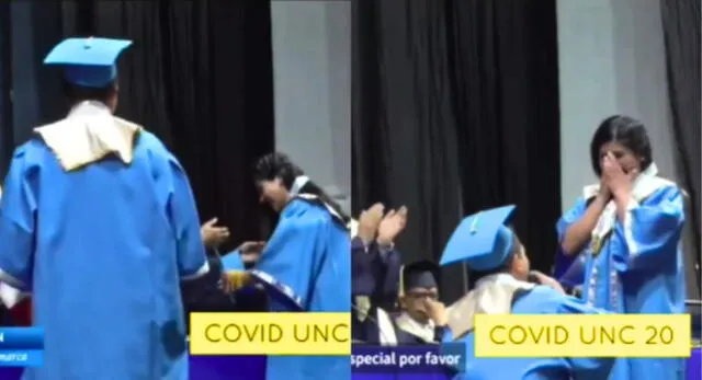 Joven sorprende al pedir matrimonio durante ceremonia de graduación en Cajamarca