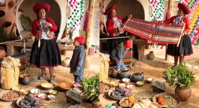 Artesanas cusqueñas sorprenden a turistas al hablar en 3 idiomas y mostrar su trabajo.