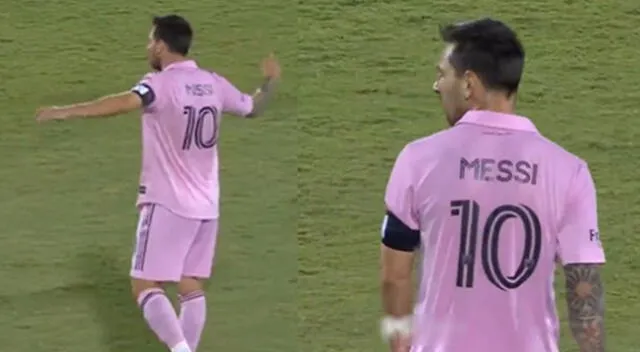 ¿Messi se molestó? Así fue su peculiar gesto tras gol que recibió Inter Miami en octavos de Leagues Cup.