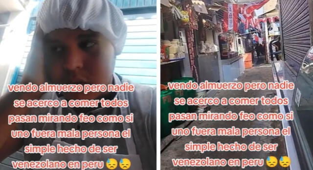 Venezolano sorprende en TikTok al vender menú en mercado y al no tener cientes pidió apoyo en redes sociales.