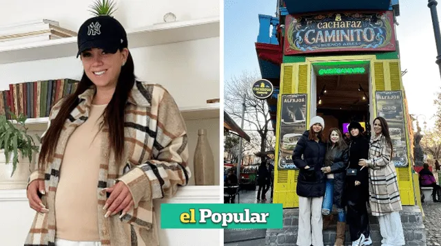 Melissa Klug pasea por Buenos Aires con su familia.