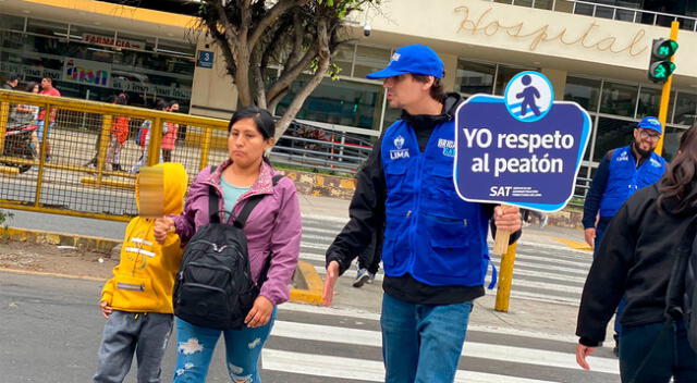 Concientización de los peatones y conductores de transporte público y privado.