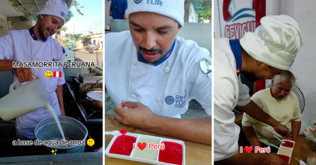 Cocinero venezolano prepara mazamorra con agua de arroz y deja en shock a miles: "Parece bueno"