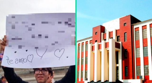 El romántico cartel fue viral en las redes sociales.