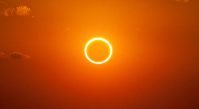 Eclipse solar será del tipo anular.