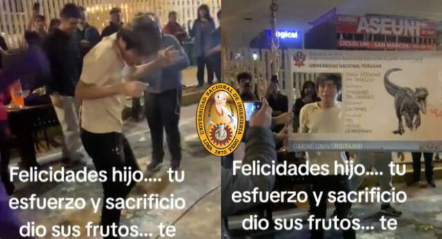 Joven logra ingresar a la UNI y sus seres queridos le hacen peculiar celebración en TikTok.