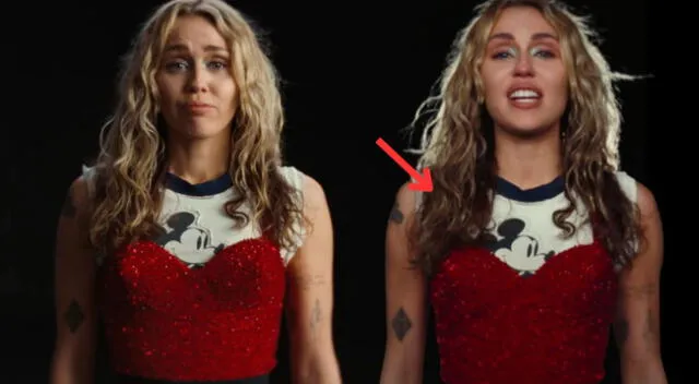 Miley Cyrus utilizó un polo de Mickey Mouse con una doble intención.