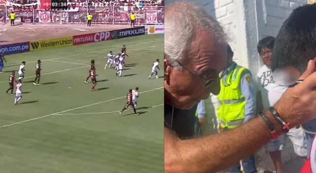 Jorge Fossati tuvo tierno gesto con pequeño hincha que lloraba tras empate de la ‘U’ ante Grau en Bernal.