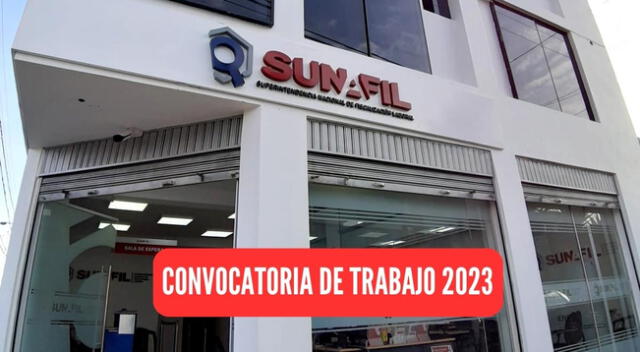 Conoce las ofertas laborales que ofrece la Sunafil.