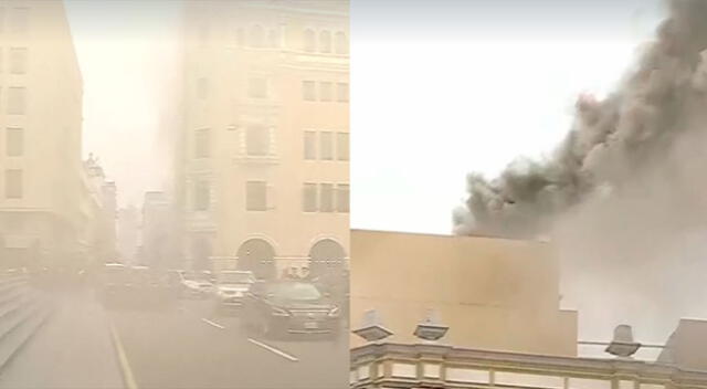 Incendio en plaza de armas genera pánico.