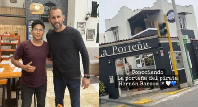 Peruano emocionado por foto con Hernán Barcos tras visitar su negocio en Miraflores y es viral en TikTok.