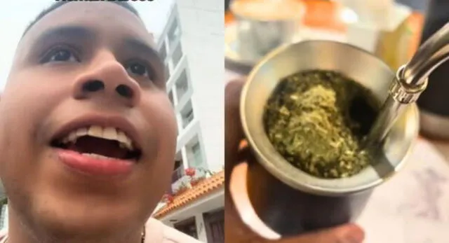 Peruano va a la cafetería de Barcos, prueba mate y tiene peculiar comentario en TikTok.