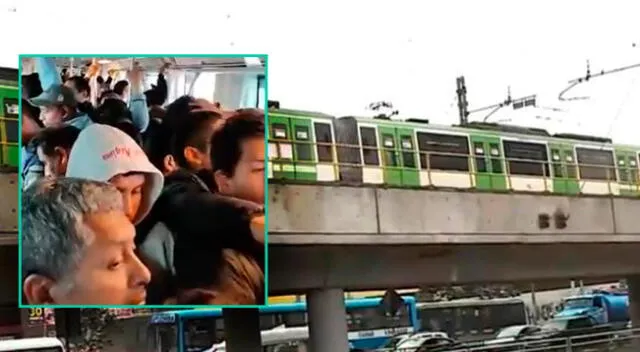 Pasajeros se desmayaron tras esperar más de una hora dentro de un tren del Metro de Lima.