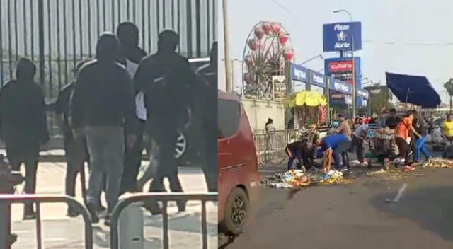 Ambulantes piden explicaciones a Plaza Norte por proteger, indican, a encapuchados.