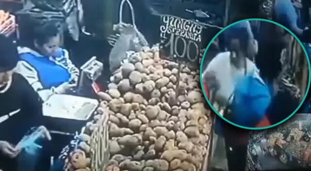 Roban celular en mercado de la tercera zona de Collique en Comas.