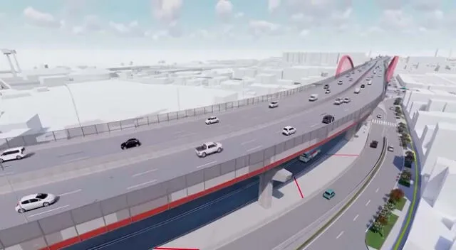 La Vía Expresa Santa Rosa será un viaducto elevado de 3.67 kilómetros de largo que conectará la Costa Verde con el aeropuerto del Callao.